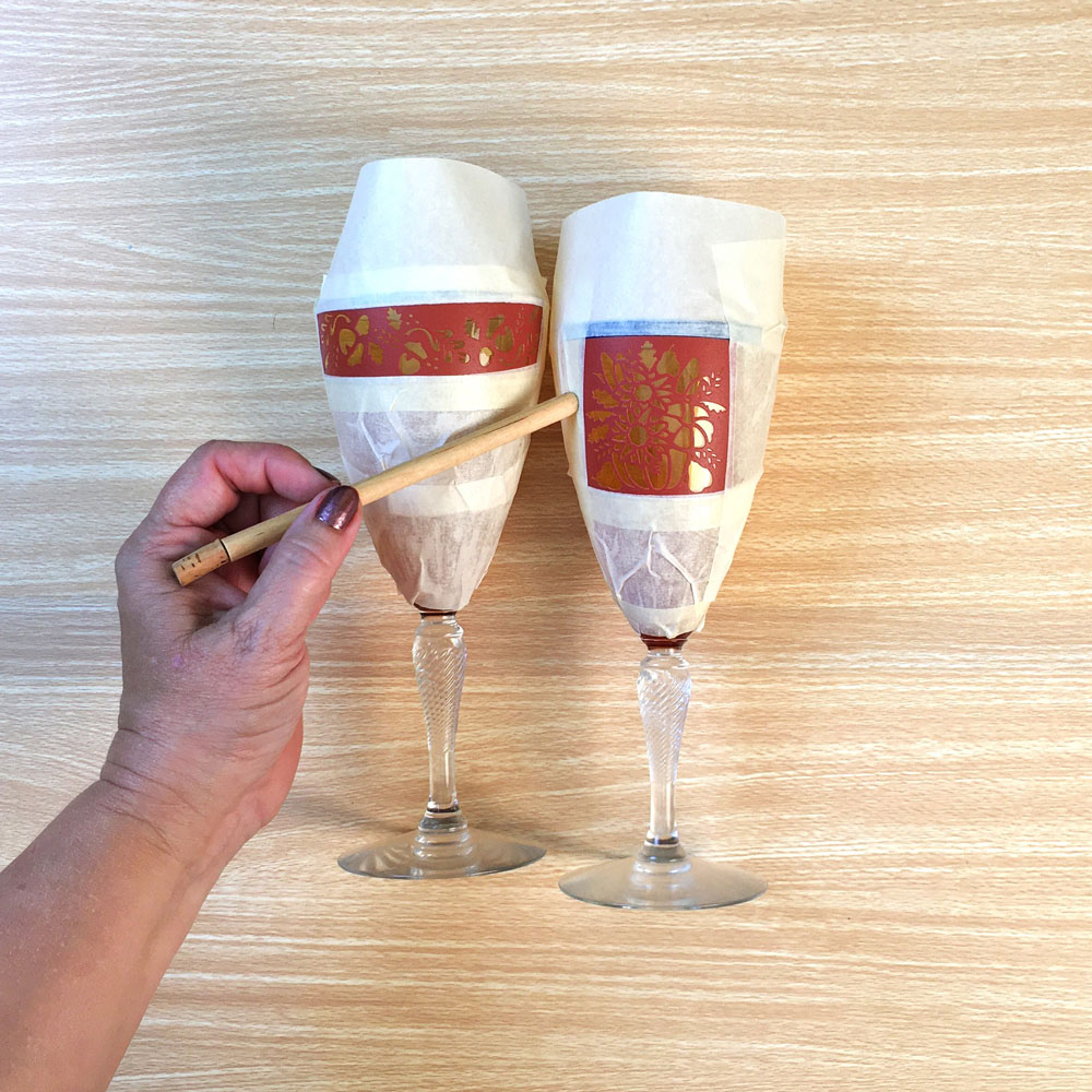 Autumn Gold Wine Glasses