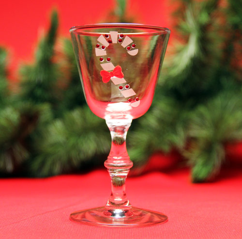 Candy Cane Wine Glass