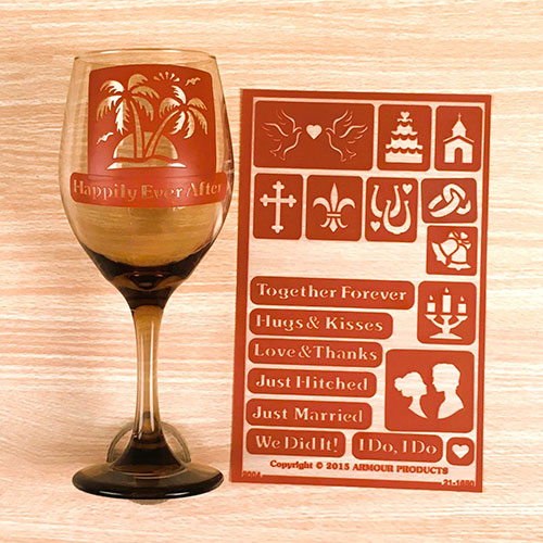 Happily Ever After Tropical Sunset Wine Glass