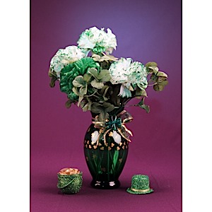 Green Shamrock Vase