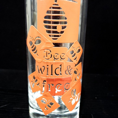 Bee Wild And Free Drinking Glass