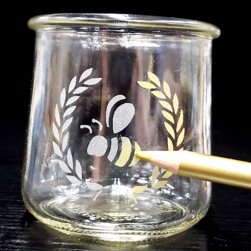 Crested Bee Votive Holder