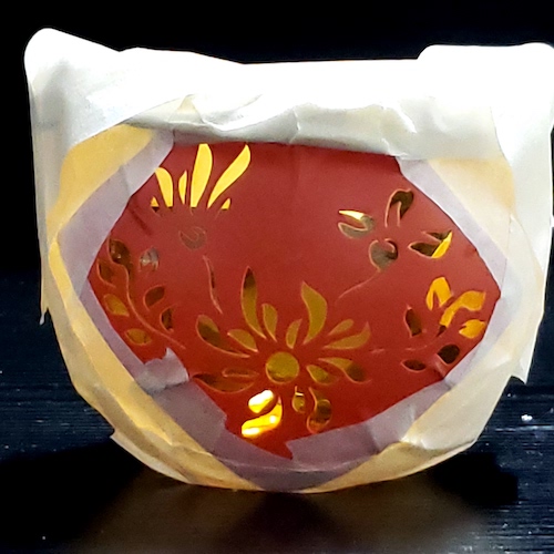 Golden Fall Candle Bowl