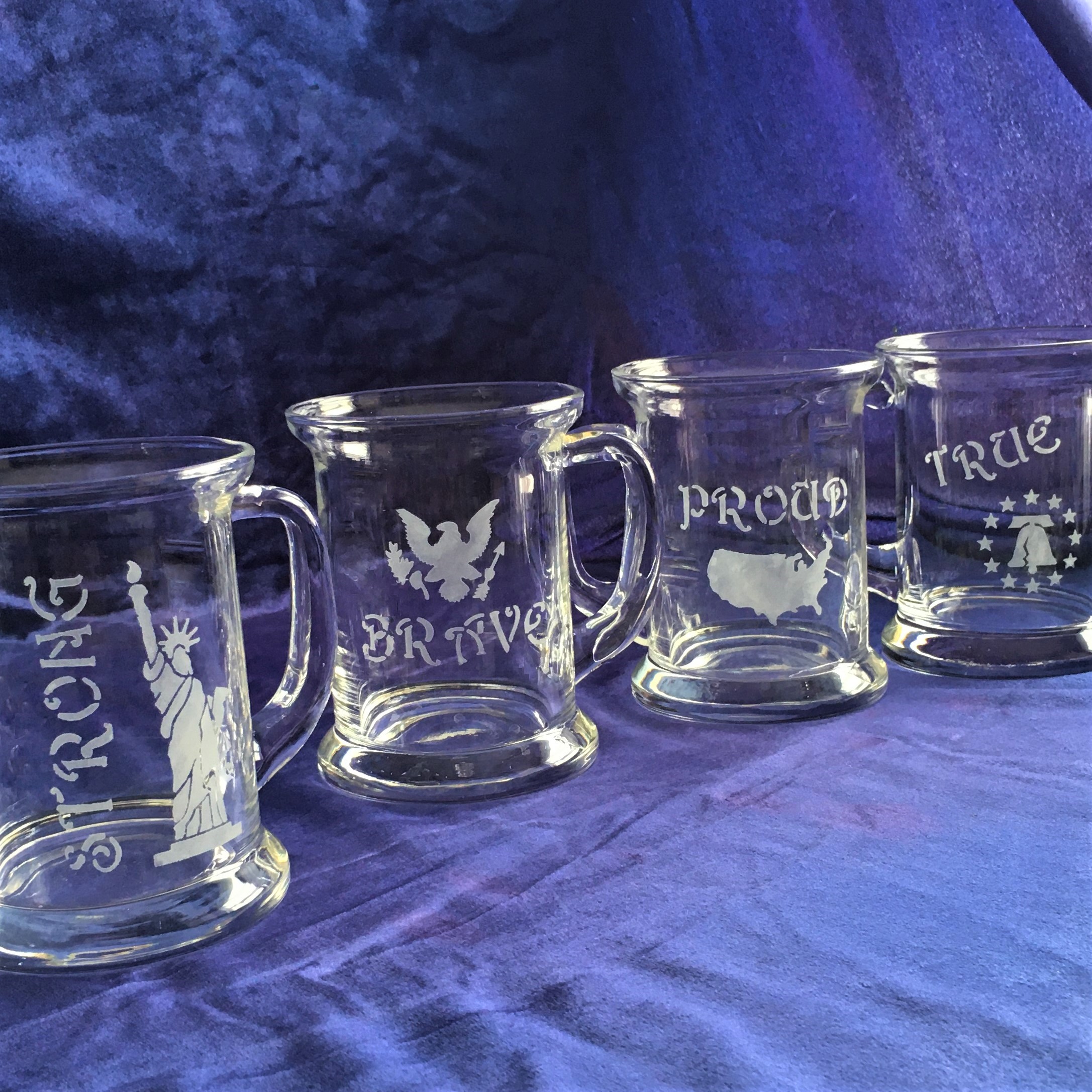 Glass Etching: Stars, Stripes and American Pride