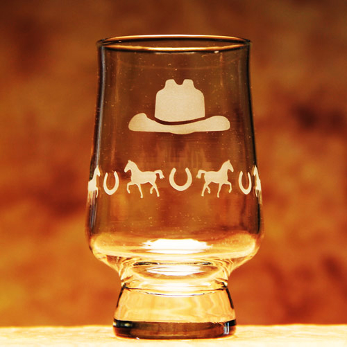 Cowboy Hat Tumbler Glass