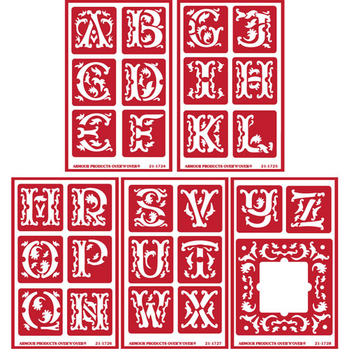 21-1728 - Vintage Alphabet (5 Pack)